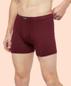 T.T. Mens Jazz Fine Long Inner Elastic TrunkPack Of 3 Maroon-Brown-Navy