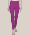 T.T. Women Solid Chudidar Cotton Lycra Cool Leggings -Bright Rane - Burgandy( Free Size)