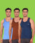 T.T. Men Regular Solid Pack Of 3 Dyed Vest Assorted