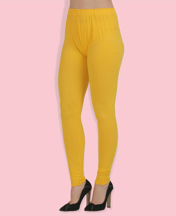 T.T. Women Churidar Leggings Yellow