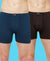 T.T. Mens Jazz Fine Long Inner Elastic TrunkPack Of 2 Blue-Brown
