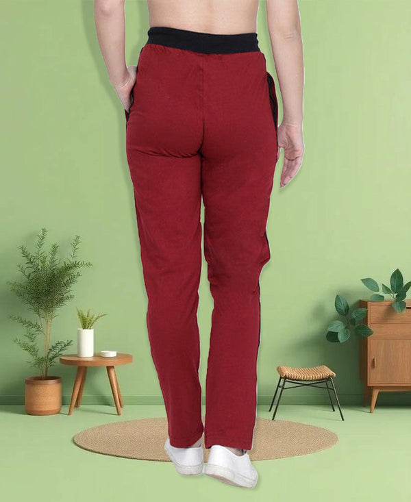 HiFlyers Women Comfort Fit Solid Cotton Trackpant Pack Of 5