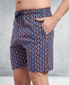 T.T. Men Regular Fit Cotton Polyster Printed Short With Zip Pocket Pack Of 1-Purple