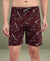 T.T. Men Regular Fit Cotton Polyster Printed Short With Zip Pocket Pack Of 1-Maroon