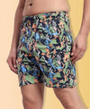 T.T. Men Regular Fit Cotton Polyster Printed Short With Zip Pocket Pack Of 1-Green