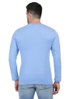 HiFlyers Mens Sky Blue Regular FitPrinted Round Neck Full Sleev Tshirt