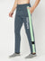 HiFlyers Mens Anthra-Green Slim Fit Cut & Sew Sports Trackpant( 4 Way Strachable)