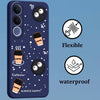Mobielectro Cute Fun Cartoon 3DBear Coffee Case for Vivo V70 FE - Blue