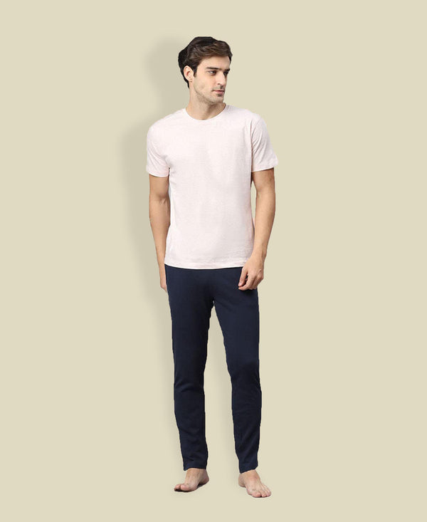 T.T. Men’S Organic Cotton T-Shirt|Melange Slim Fit Tees For Men | Round Neck|Regular Fit|Anti-Bacterial & Lightweight | Ideal For Gym/Sports Activities|Peach