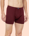 T.T. Mens Jazz Fine Long Inner Elastic TrunkPack Of 3 Maroon-Brown-Navy