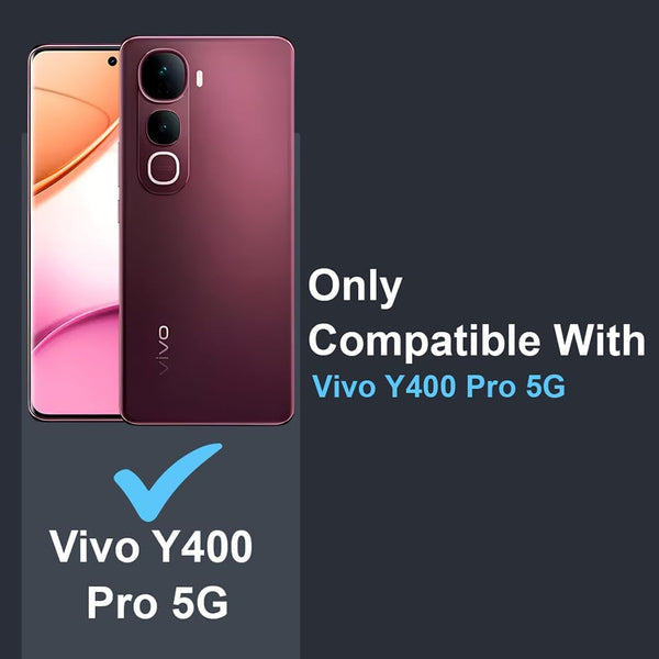 Mobielectro Clear Transparent Shockproof Scratch Resistant Protective Phone Case for Vivo Y400 Pro 5G