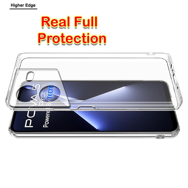 Mobielectro Clear Transparent Shockproof Scratch Resistant Protective Phone Case for Teco POVA 5 Pro 5G
