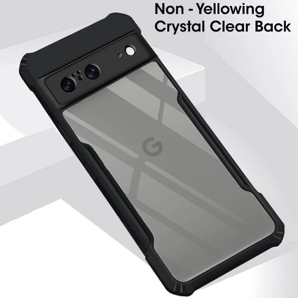 Mobielectro Camera Bump Protection | Slim Stylish 360 Protection Design |Crystal Clear | Shockproof Eagle Back Cover for Pixel 8A - Black