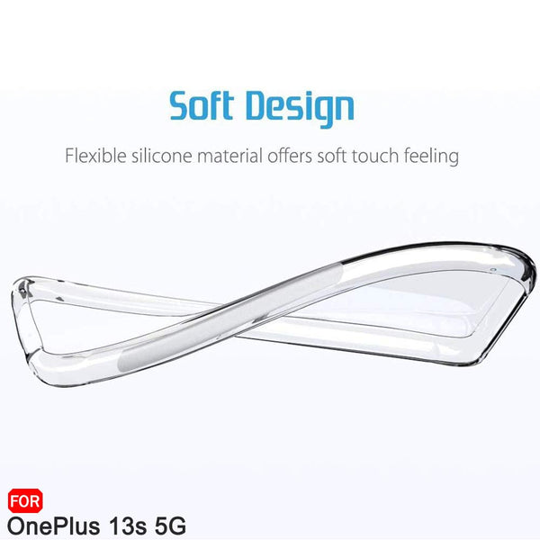 Mobielectro Soft Silicon Transparent |Scratch Resistant Clear Case for OnePlus 13s 5G