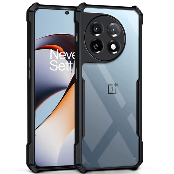 Mobielectro Camera Bump Protection | Slim Stylish 360 Protection Design |Crystal Clear | Shockproof Eagle Back Cover for OnePlus 11R - Black