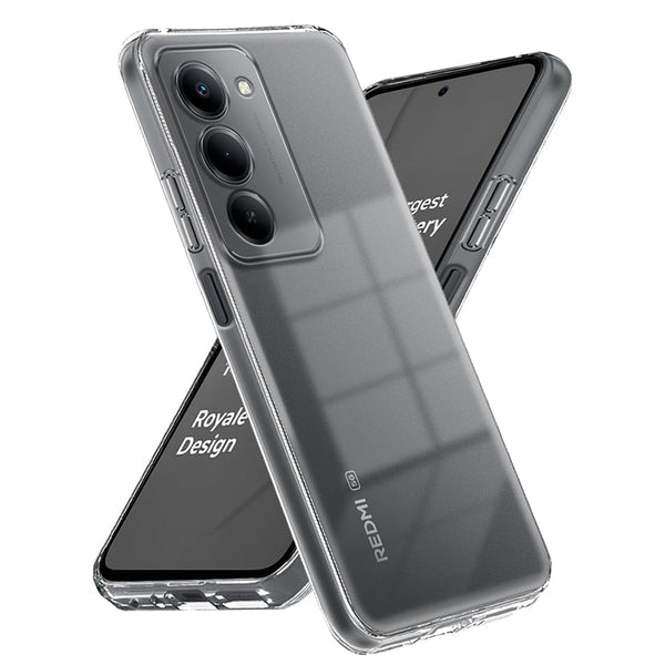 Mobielectro Clear Transparent Shockproof Scratch Resistant Protective Phone Case for Redmi 15 5G
