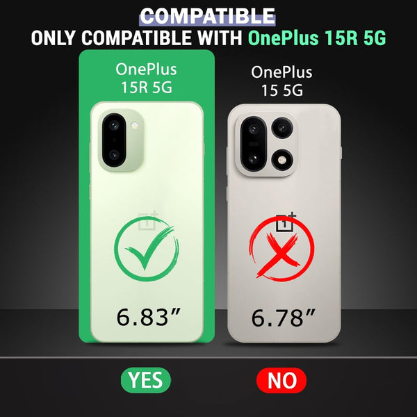 Mobielectro Clear Transparent Shockproof Scratch Resistant Protective Phone Case for OnePlus 15R