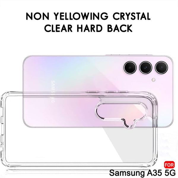 Mobielectro Soft Silicon Transparent |Scratch Resistant Clear Case for Samsung A35 5G