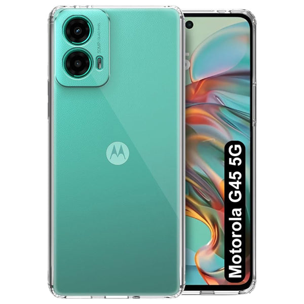 Mobielectro Soft Silicon Transparent |Scratch Resistant Clear Case for Moto G45 5G