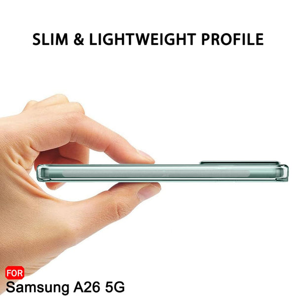 Mobielectro Clear Transparent Shockproof Scratch Resistant Protective Phone Case for Samsung A26 5G