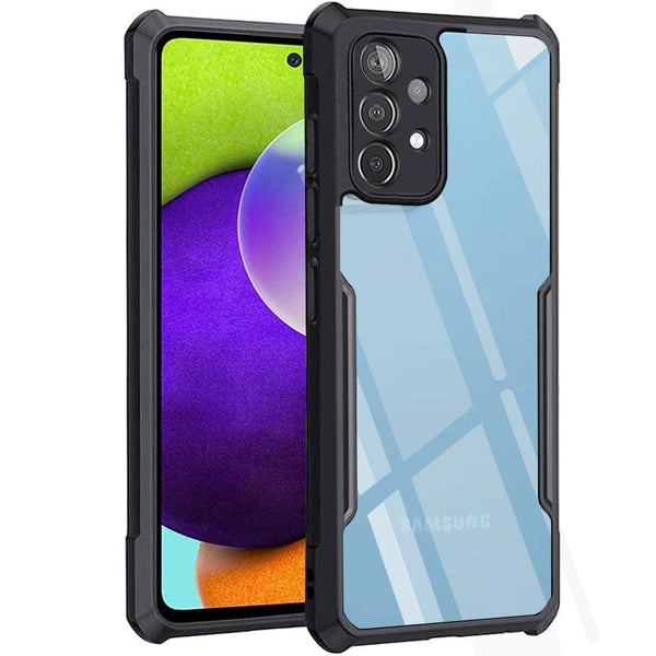 Mobielectro Camera Bump Protection | Slim Stylish 360 Protection Design |Crystal Clear | Shockproof Eagle Back Cover for Samsung A52S | A52 5G - Black