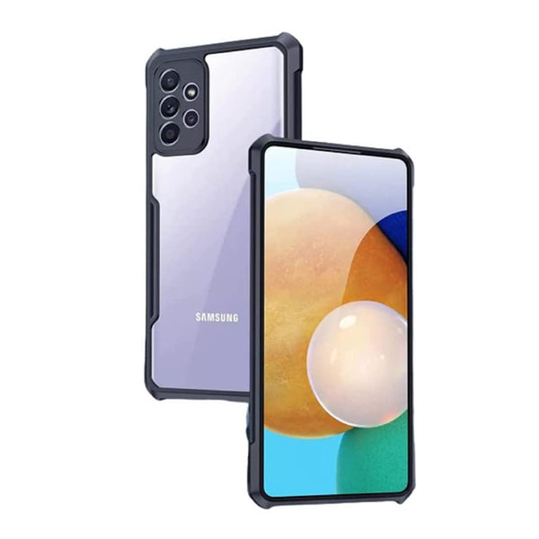Mobielectro Camera Bump Protection | Slim Stylish 360 Protection Design |Crystal Clear | Shockproof Eagle Back Cover for Samsung A73 5G - Black