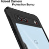Mobielectro Camera Bump Protection | Slim Stylish 360 Protection Design |Crystal Clear | Shockproof Eagle Back Cover for Pixel 7A - Black