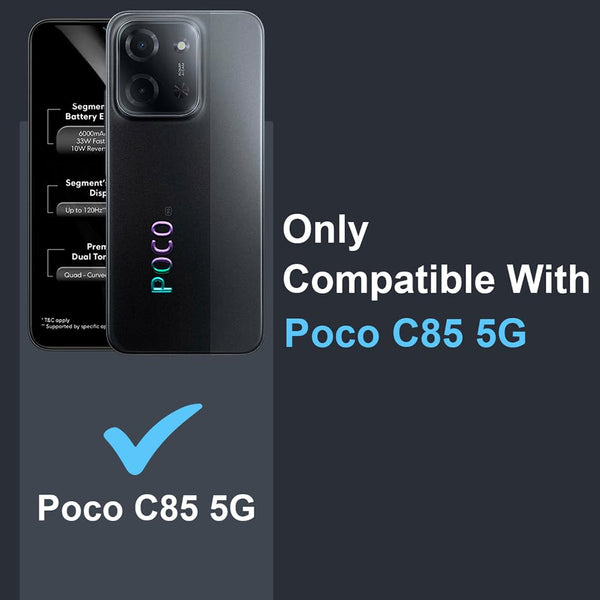 Mobielectro Clear Transparent Shockproof Scratch Resistant Protective Phone Case for POCO C85 5G
