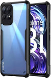 Mobielectro Camera Bump Protection | Slim Stylish 360 Protection Design |Crystal Clear | Shockproof Eagle Back Cover for Realme 8I - Black