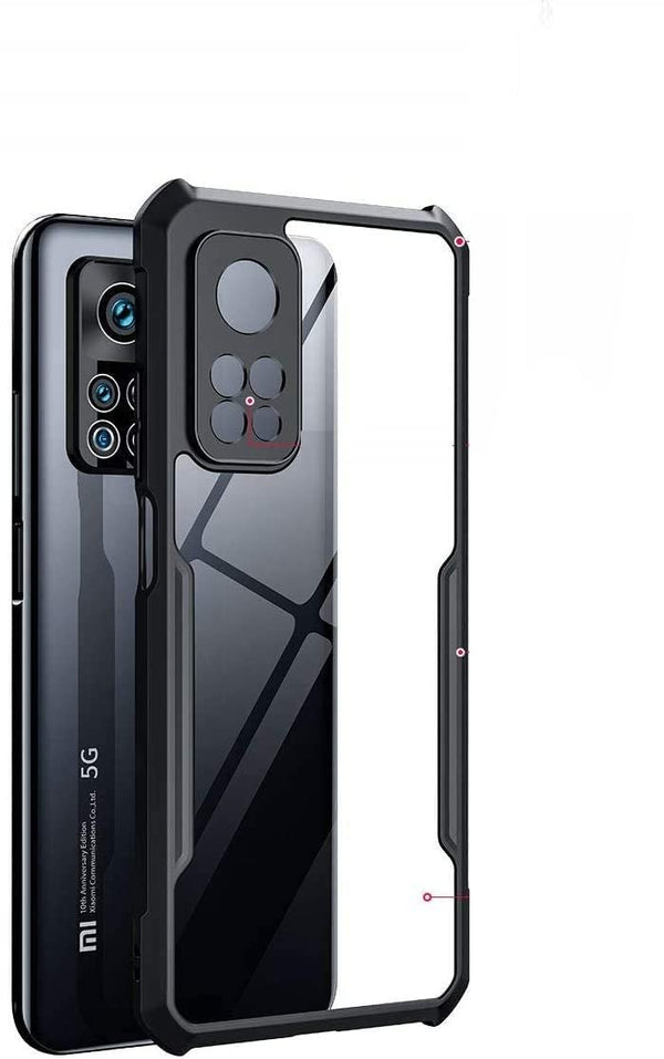 Mobielectro Camera Bump Protection | Slim Stylish 360 Protection Design |Crystal Clear | Shockproof Eagle Back Cover for XiaoMi Mi 10T 5G - Black