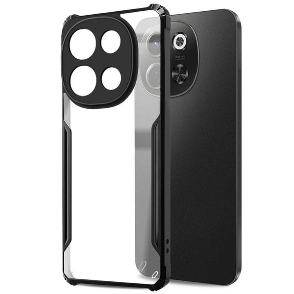 Mobielectro Camera Bump Protection | Slim Stylish 360 Protection Design |Crystal Clear | Shockproof Eagle Back Cover for Tecno Pova 6 NEO 5G - Black
