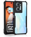 Mobielectro Camera Bump Protection | Slim Stylish 360 Protection Design |Crystal Clear | Shockproof Eagle Back Cover for Infinix Hot 30 5G - Black