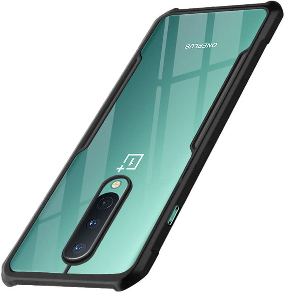 Mobielectro Camera Bump Protection | Slim Stylish 360 Protection Design |Crystal Clear | Shockproof Eagle Back Cover for OnePlus 8 - Black