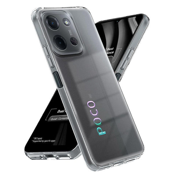Mobielectro Clear Transparent Shockproof Scratch Resistant Protective Phone Case for POCO C85 5G