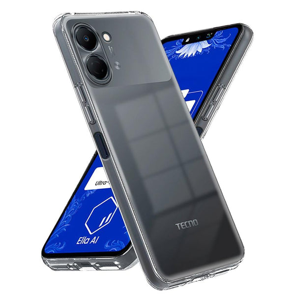 Mobielectro Clear Transparent Shockproof Scratch Resistant Protective Phone Case for Tecno Spark Go 3