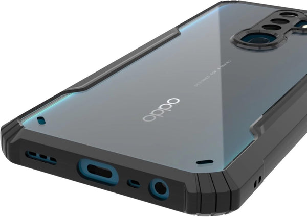 Mobielectro Camera Bump Protection | Slim Stylish 360 Protection Design |Crystal Clear | Shockproof Eagle Back Cover for Oppo A5 2020|Oppo A9 2020 - Black