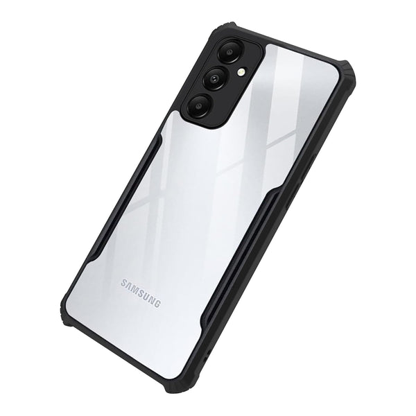 Mobielectro Camera Bump Protection | Slim Stylish 360 Protection Design |Crystal Clear | Shockproof Eagle Back Cover for Samsung A05S - Black
