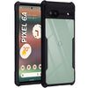 Mobielectro Camera Bump Protection | Slim Stylish 360 Protection Design |Crystal Clear | Shockproof Eagle Back Cover for Pixel 6A - Black