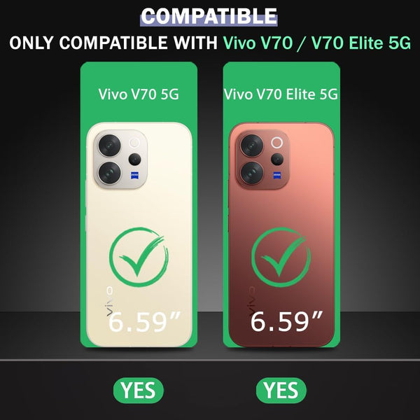Mobielectro Clear Transparent Shockproof Scratch Resistant Protective Phone Case for Vivo V70 ELite