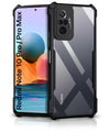 Mobielectro Camera Bump Protection | Slim Stylish 360 Protection Design |Crystal Clear | Shockproof Eagle Back Cover for RedMi Note 10 Pro|RedMi Note 10 Pro Max - Black