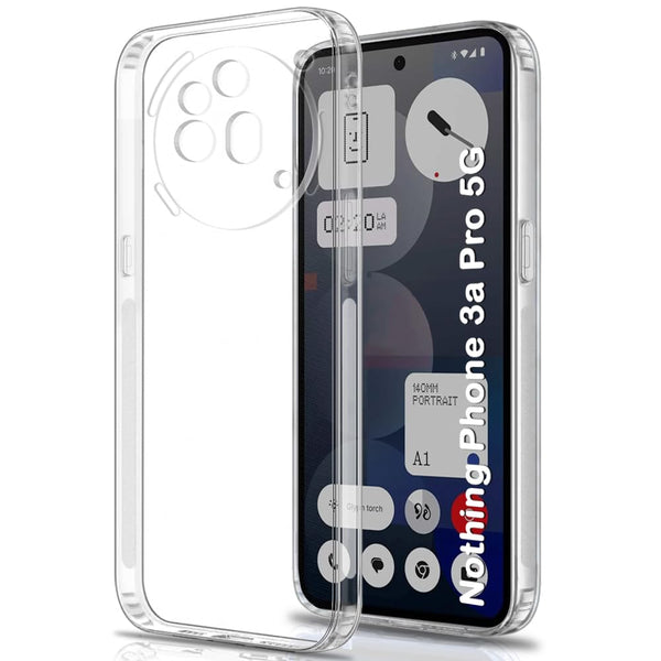 Mobielectro Soft Silicon Transparent |Scratch Resistant Clear Case for Nothing Phone 3A Pro 5G