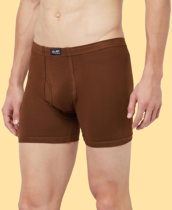 T.T. Mens Jazz Fine Long Inner Elastic TrunkPack Of 3 Olive-Blue-Mustard