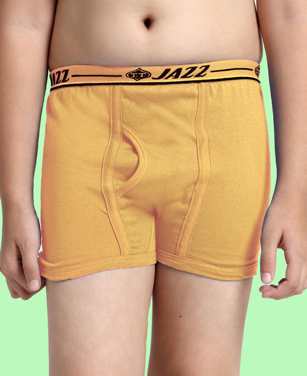 T.T. Boys |Regular Fit|Breathable & Soft Innerwear|Front Open Kids Trunks| Pure Cotton |Jazz Fine Long Top Elastic Trunks|Boys TrunksPack Of 4-Mix Color