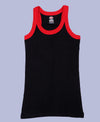 T.T. Kids Titanic Gym Vest Pack Of 5 Black-Trqs-Yellow-Grey-Red