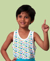 T.T. Cool Kids Pack Of 5 All Over Print Pure Cotton Innerwear Vest