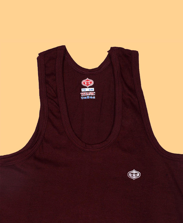 T.T. Kids Titanic Dyed Vest Pack Of 3 Maroon-Navy-Sky