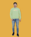 Hiflyers Men|Regular Fit|Chest Printed Cotton Fleece|Soft Stylish Casual Winter Wear Sweatshirt|Green-P9