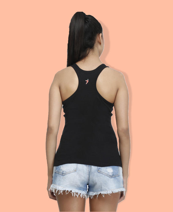 T.T. Women Black Racerback Vest