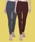 T.T. Women Solid Chudidar Cotton Lycra Cool Leggings -Chocolate - Charcoal( Free Size)