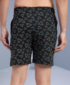 T.T. Men Regular Fit Cotton Polyster Printed Short With Zip Pocket Pack Of 1-Black Triangle